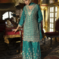 Anaita Sky-Blue Heavy Chinon Readymade Palazzo Suit with Heavy Embroidery Work