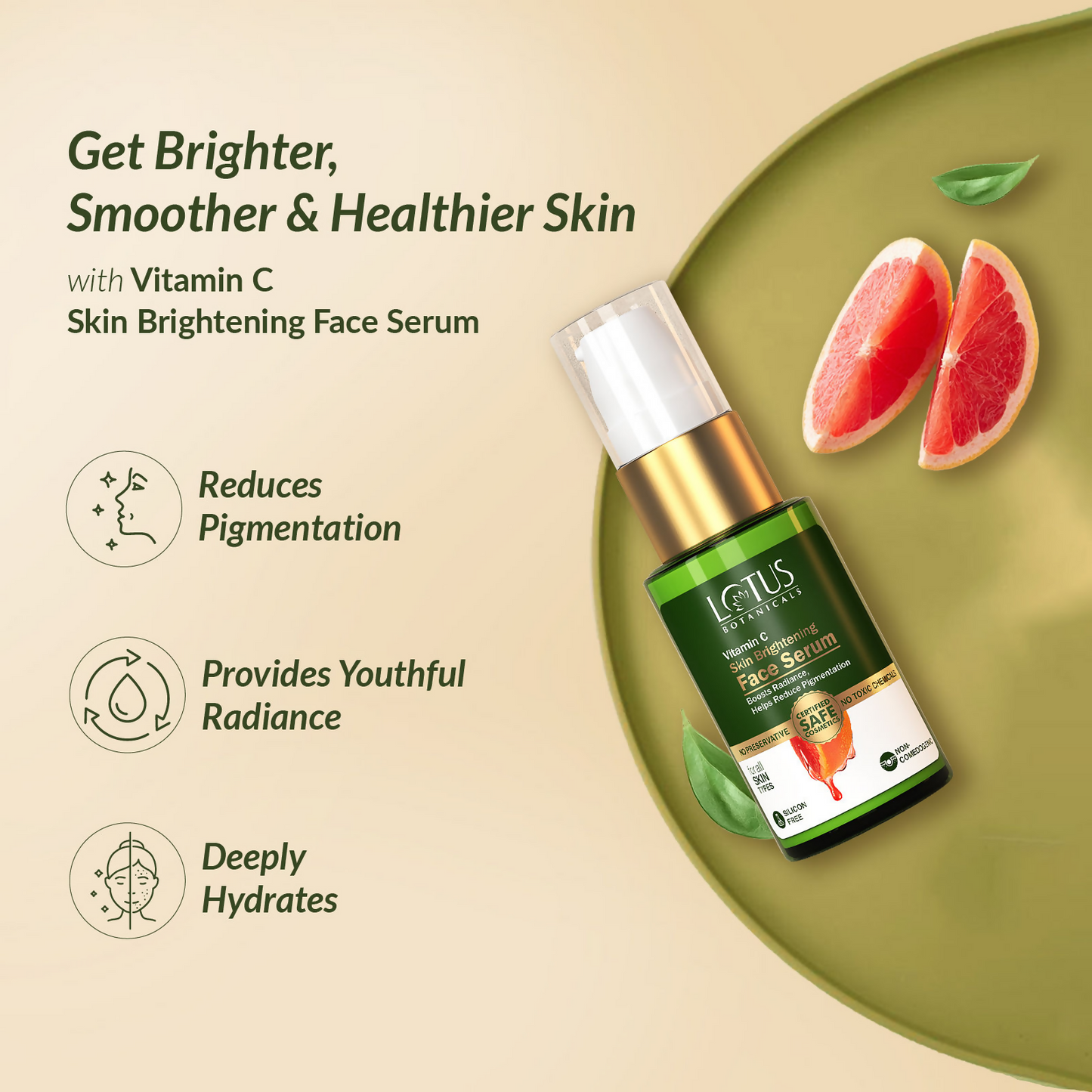 Lotus Botanicals Vitamin C Skin Brightening Face Serum | Swadesiicart