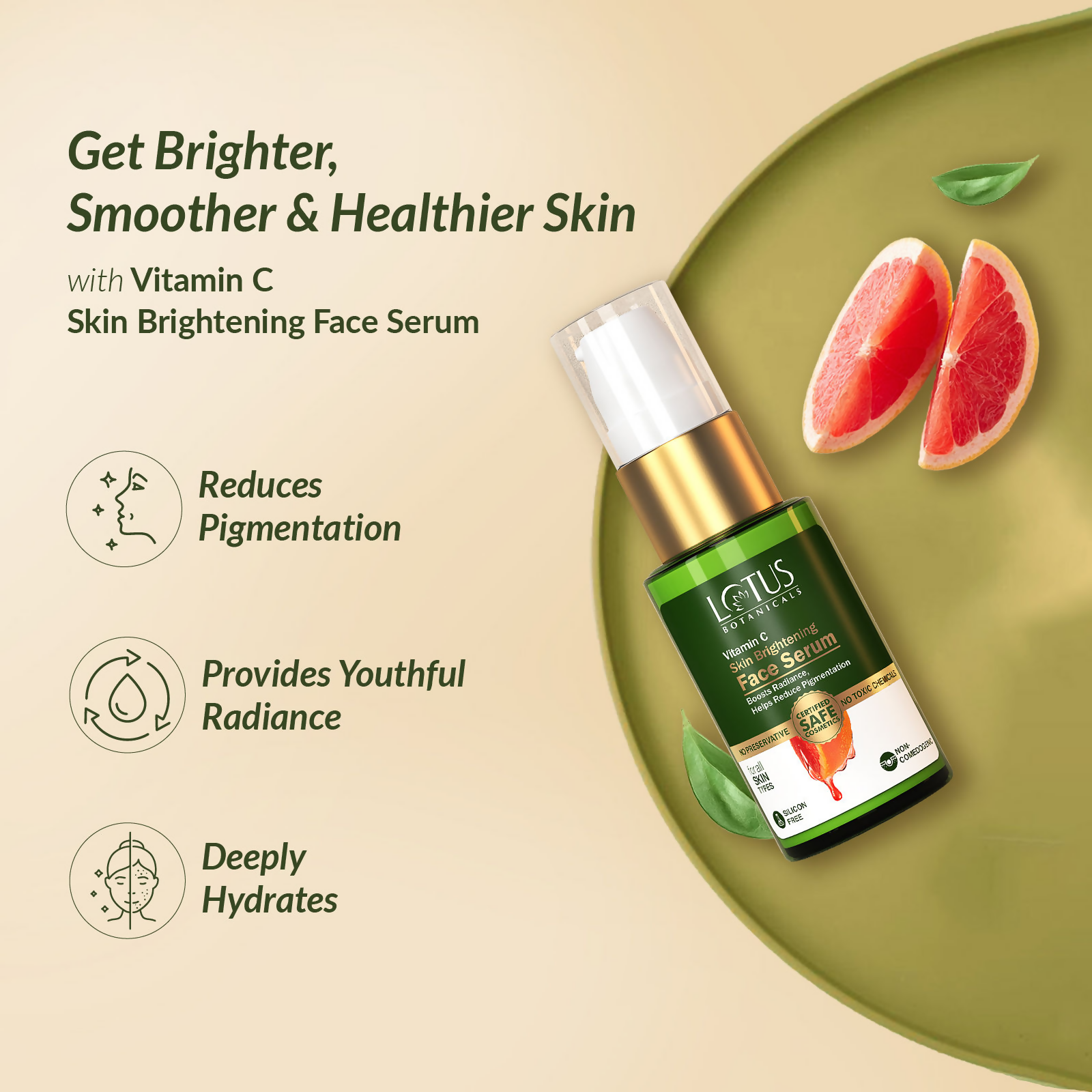Lotus Botanicals Vitamin C Skin Brightening Face Serum | Swadesiicart