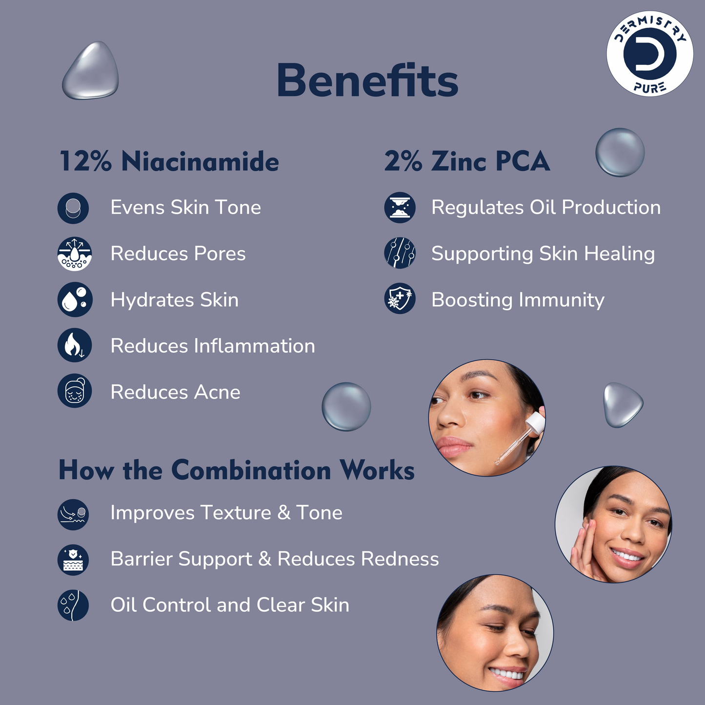 Dermistry 12% Niacinamide 2% Zinc Face Serum For Oil Blemish Control Minimize Pores & Even Skin Tone - Swadesiicart