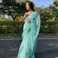 Vamsee Naina Blue Organza Saree - Swadesiicart
