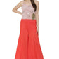 Asmaani Red Color Lycra Fabric Flared Palazzo