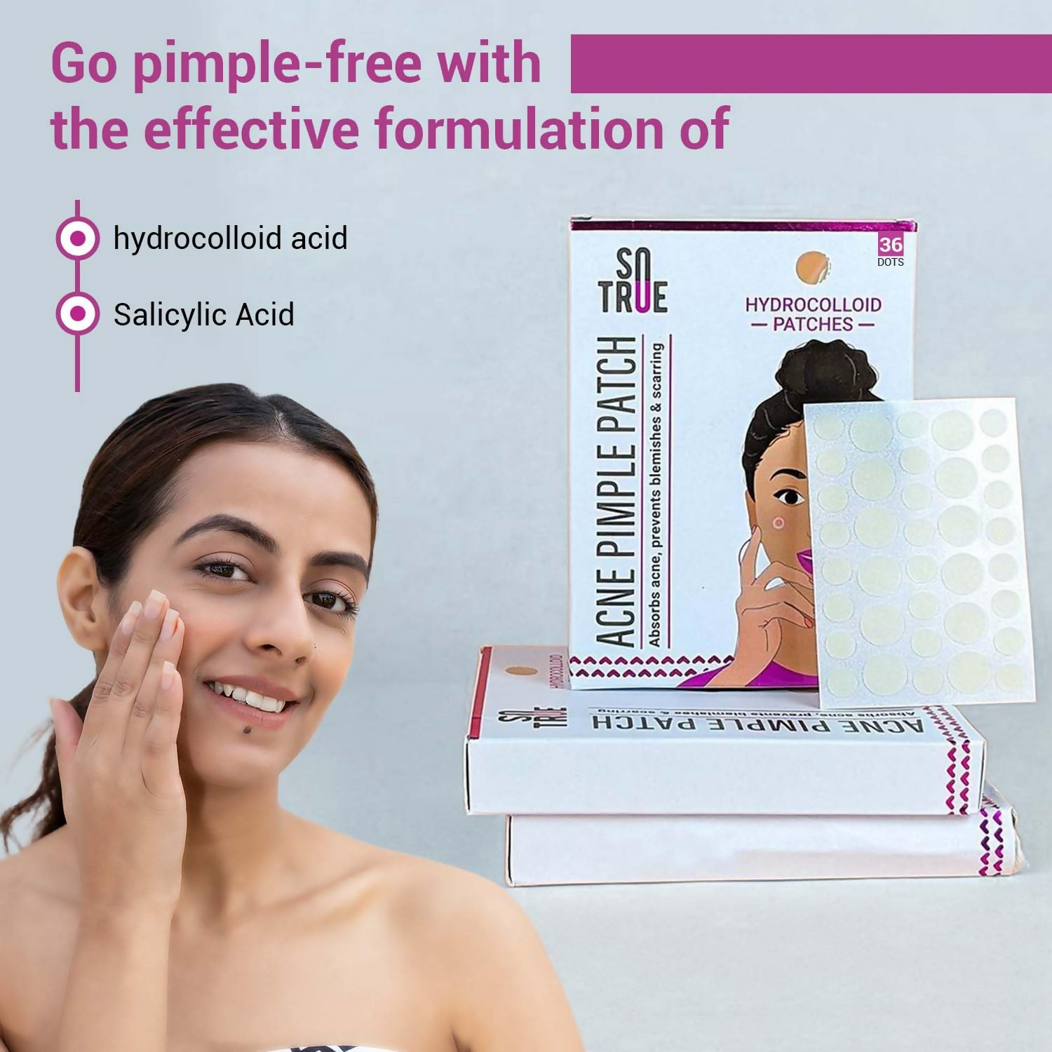 Sotrue Acne Pimple Patches For Face - Swadesiicart