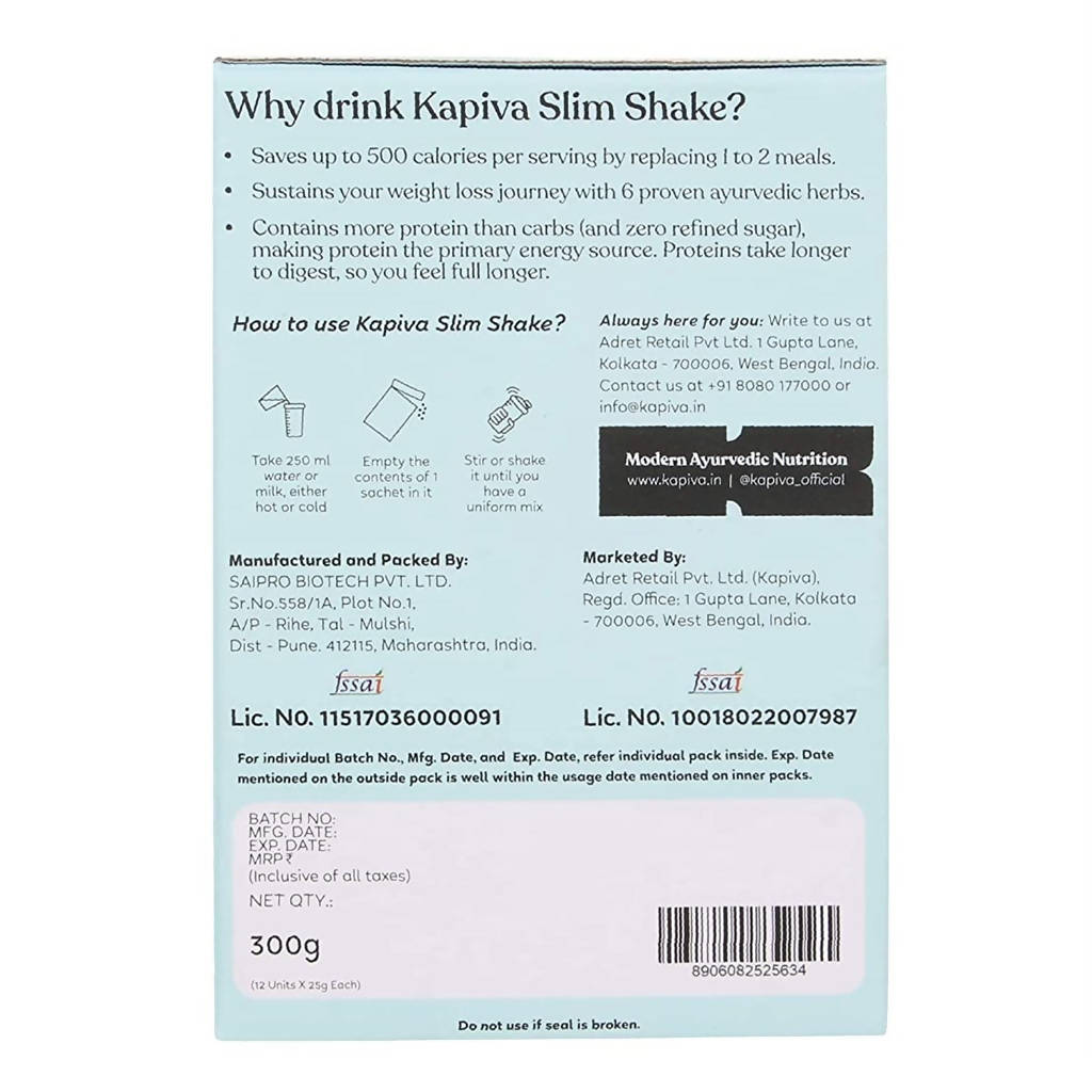 Kapiva Ayurveda Slim Shake - Assortment Pack | Swadesiicart
