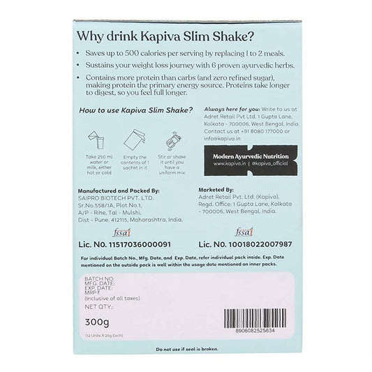 Kapiva Ayurveda Slim Shake - Assortment Pack | Swadesiicart