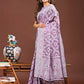Shree Shyam Fashion Pankhuri Purple Linen Cotton Saree