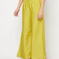 Aniyah Rayon Flared Slip-On Parrot Green Palazzo