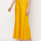 Aniyah Mustard Color Rayon Flared Slip-On Palazzo