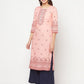 Aniyah Peach Color Rayon Digital Screen Print Straight Kurta - Swadesiicart