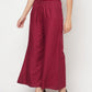 Aniyah Rayon Flared Slip-On Wine Color Palazzo