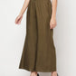 Aniyah Rayon Flared Slip-On Dark Green Palazzo