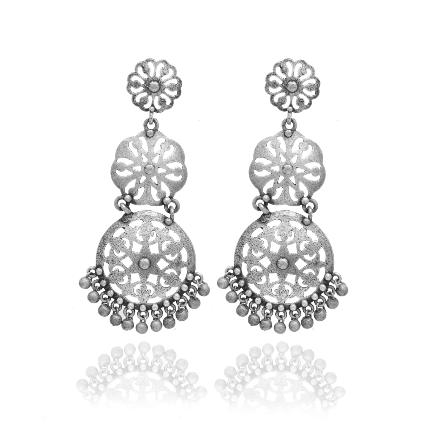 New Stylish Oxidized Gold-Polished Gold Drop Earrings for Womens by House of Ree | Swadesiicart