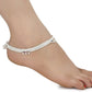 AanyaCentric Silver Plated White Metal Payal Indian Traditional Ethnic Fashion Imitation Jewellery Foot Chain | Swadesiicart
