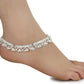 AanyaCentric Silver Plated White Metal Payal Indian Traditional Ethnic Fashion Imitation Jewellery Foot Chain | Swadesiicart
