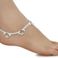 AanyaCentric Silver Plated White Metal Payal Indian Traditional Ethnic Fashion Imitation Jewellery Foot Chain | Swadesiicart