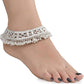 AanyaCentric Silver Plated White Metal Payal Indian Traditional Ethnic Fashion Imitation Jewellery Foot Chain | Swadesiicart