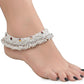 AanyaCentric Silver Plated White Metal Payal Indian Traditional Ethnic Fashion Imitation Jewellery Foot Chain | Swadesiicart