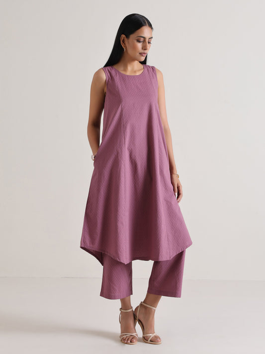 trueBrowns Orchid Panelled Co-ord Set - Swadesiicart
