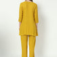 Fab Fashion Mustred Plain Pure Co-Ord Set - Swadesiicart