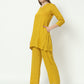 Fab Fashion Mustred Plain Pure Co-Ord Set - Swadesiicart