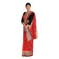 Exclusive Collection 100% Pure Cotton Red Tant Saree With Hand Weaving Work - Swadesiicart