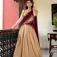 Lorenvalley Cream Kanchipuram Zari Weaving Work Lehenga Choli | Swadesiicart