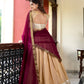 Lorenvalley Cream Kanchipuram Zari Weaving Work Lehenga Choli | Swadesiicart