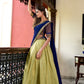 Lorenvalley Pista Kanchipuram Zari Weaving Work Lehenga Choli | Swadesiicart