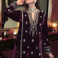 Lorenvalley Fashion Women Purple Velvet Embroidered Salwar Suit Material | Swadesiicart