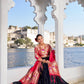 Lorenvalley Black Jacquard Silk Paithani Weaving Zari Work with Lace Touch Up Lehenga Choli with Dupatta | Swadesiicart