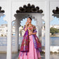 Lorenvalley Pink Jacquard Silk Paithani Weaving Zari Work with Lace Touch Up Lehenga Choli with Dupatta | Swadesiicart