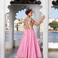 Lorenvalley Pink Jacquard Silk Paithani Weaving Zari Work with Lace Touch Up Lehenga Choli with Dupatta | Swadesiicart
