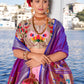Lorenvalley Pink Jacquard Silk Paithani Weaving Zari Work with Lace Touch Up Lehenga Choli with Dupatta | Swadesiicart