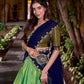 Lorenvalley Fashion Seagreen Kanchipuram Zari Weaving Work Lehenga Choli with Dupatta - Swadesiicart