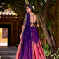 Lorenvalley Fashion Pink Kanchipuram Zari Weaving Work Lehenga Choli with Dupatta - Swadesiicart