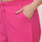 Vaasva Women Rani Cotton Flax Solid Straight Pants | Swadesiicart