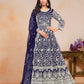 Anaita Navy_Blue Embroidered Net Anarkali Suit