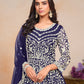 Anaita Navy_Blue Embroidered Net Anarkali Suit