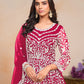 Anaita Magenta Embroidered Net Anarkali Suit