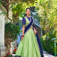Lorenvalley Pista Zari Chex with Zari Weaving Work Lehenga Choli with Dupatta | Swadesiicart