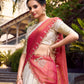 Lorenvalley Offwhite Jacquard Chex Zari Weaving Work Lehenga Choli with Dupatta | Swadesiicart