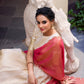 Lorenvalley Offwhite Jacquard Chex Zari Weaving Work Lehenga Choli with Dupatta | Swadesiicart