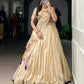 Lorenvalley Fashion Cream Shimmer Paithani Zari Weaving Work Lehenga Choli with Dupatta - Swadesiicart