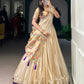 Lorenvalley Fashion Cream Shimmer Paithani Zari Weaving Work Lehenga Choli with Dupatta - Swadesiicart