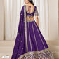 Anaita Purple Embroidered Art Silk Designer Lehenga Choli