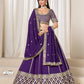 Anaita Purple Embroidered Art Silk Designer Lehenga Choli
