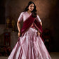 Lorenvalley Purple Jacquard Silk weaving work Lehenga Choli with Dupatta | Swadesiicart