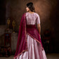 Lorenvalley Purple Jacquard Silk weaving work Lehenga Choli with Dupatta | Swadesiicart