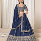 Anaita Navy Embroidered Art Silk Designer Lehenga Choli