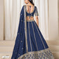 Anaita Navy Embroidered Art Silk Designer Lehenga Choli